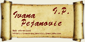 Ivana Pejanović vizit kartica